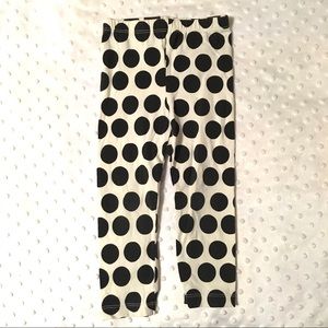 Black polka dot leggings